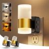 imageL LOHAS LED Night Lights Plug into Wall2Pack Acrylic Plug in Night Light with Dusk to Dawn Sensor3CCT 1600K2700K5000KBrightness Adjustable180Rotating Nightlight for Adults Bathroom Bedroom3CCT1600K2700K5000K