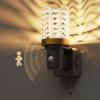 imageL LOHAS LED Motion Sensor Night Light 2 Pack Motion Activated Night Lights Plug into Wall Dimmable Modern Nightlight 0100LM 180Rotatable Plug in Crystal Nightlights for Bathroom Hallway AdultsDiamond