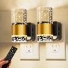 imageL LOHAS LED Night LightDimmable Night Lights Plug into Wall with Remote Control RGB Color Changing Dusk to Dawn Sensor Acrylic Bubble Nightlight for Bathroom2 Pack