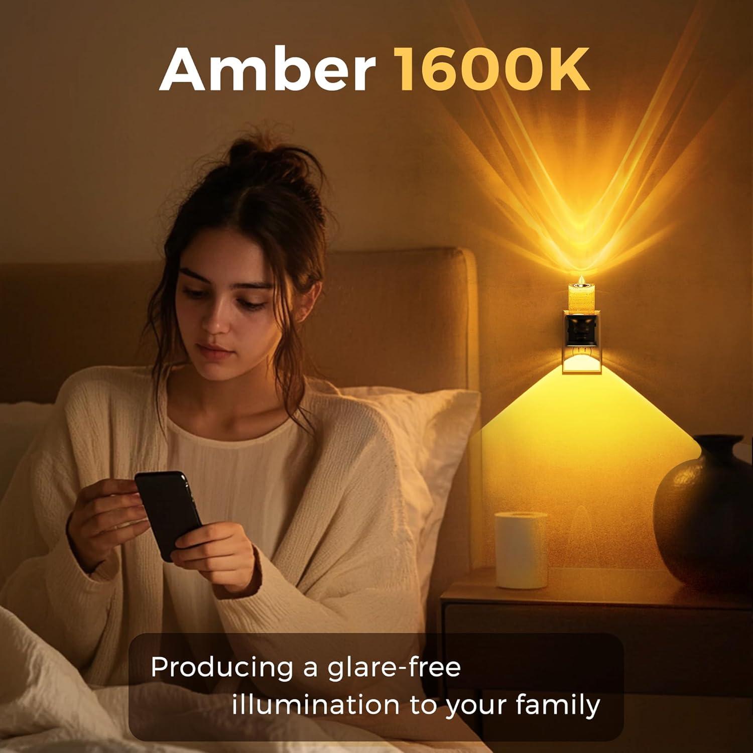 imageL LOHAS LED Candle Night Light Night Lights Plug into Wall LED Candle Night Light with Light Sensor 0100LM Dimmable Nightlight for Dinning Room Living Room Bathroom HallwayShort Bubble02