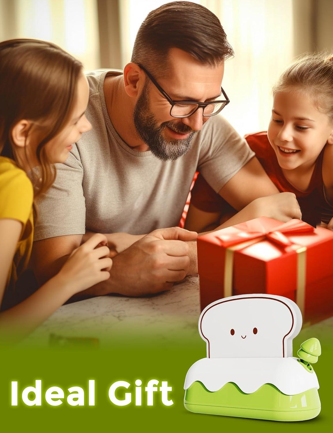 imageL LOHAS LED Cute Toaster Night Lights for Kids Kawaii Stuff Horse Desk Lamp Rechargeable Desk Decor for Bedroom Besides Dinning Nursery Night Light for Kids Boys Girls GiftsToast