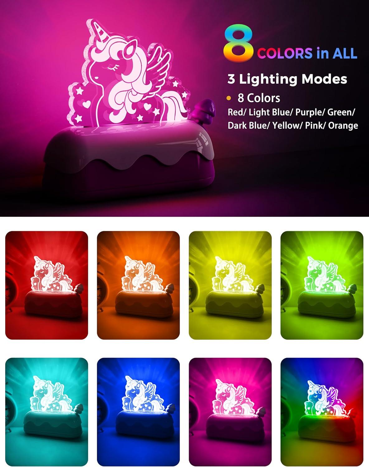 imageL LOHAS LED Cute Toaster Night Lights for Kids Kawaii Stuff Horse Desk Lamp Rechargeable Desk Decor for Bedroom Besides Dinning Nursery Night Light for Kids Boys Girls GiftsPony