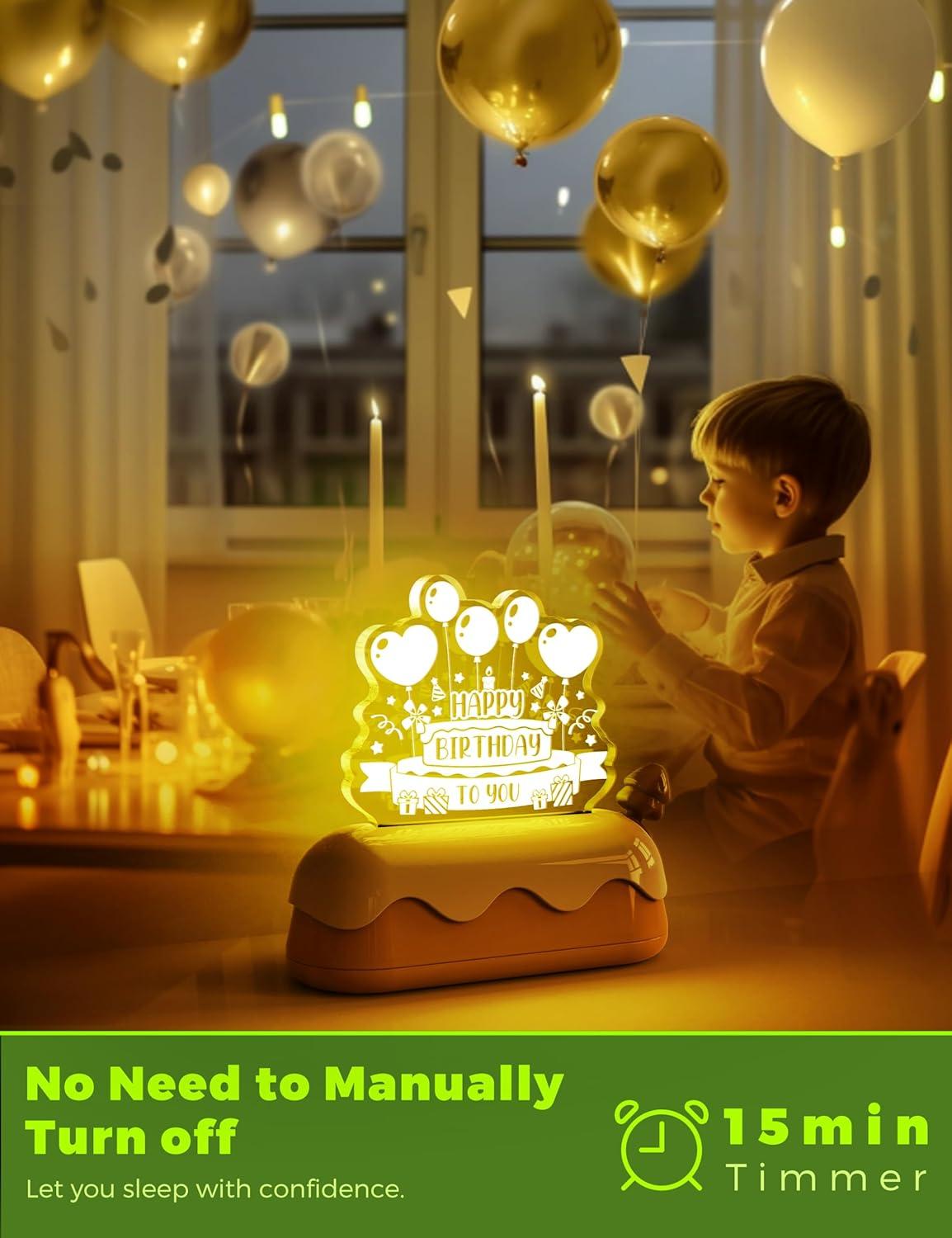 imageL LOHAS LED Cute Toaster Night Lights for Kids Kawaii Stuff Horse Desk Lamp Rechargeable Desk Decor for Bedroom Besides Dinning Nursery Night Light for Kids Boys Girls GiftsCake