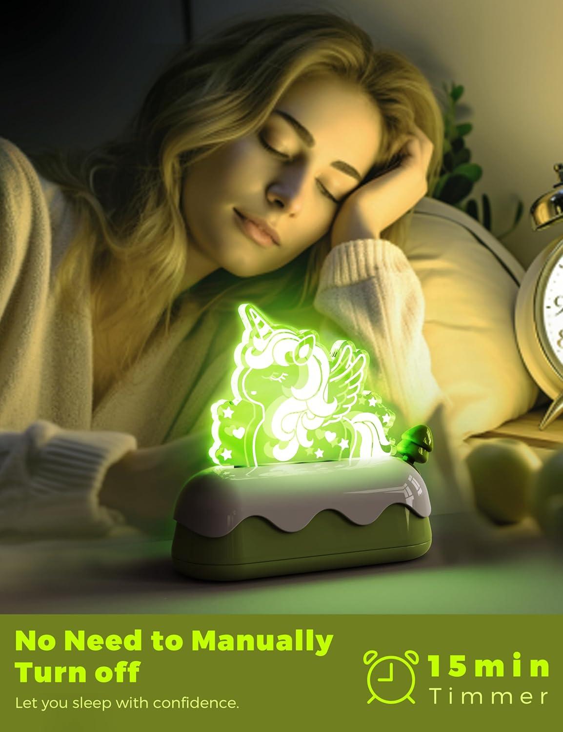 imageL LOHAS LED Cute Toaster Night Lights for Kids Kawaii Stuff Horse Desk Lamp Rechargeable Desk Decor for Bedroom Besides Dinning Nursery Night Light for Kids Boys Girls GiftsPony