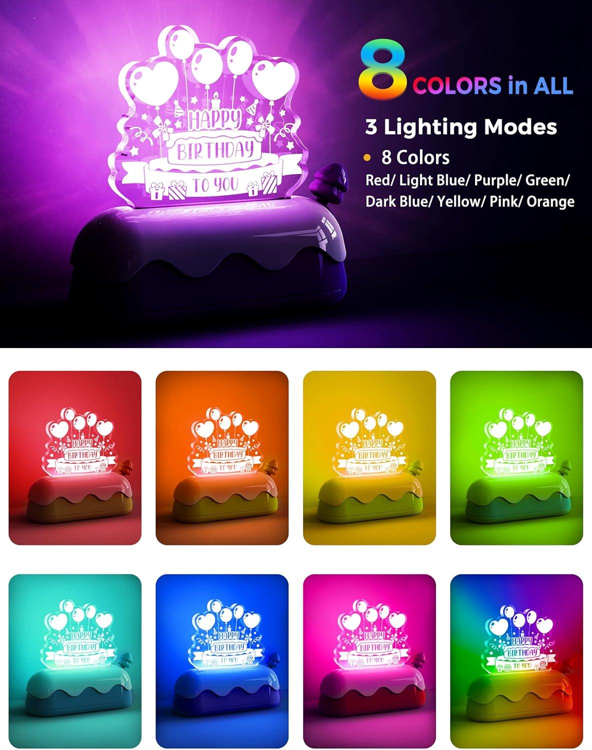 imageL LOHAS LED Cute Toaster Night Lights for Kids Kawaii Stuff Horse Desk Lamp Rechargeable Desk Decor for Bedroom Besides Dinning Nursery Night Light for Kids Boys Girls GiftsCake