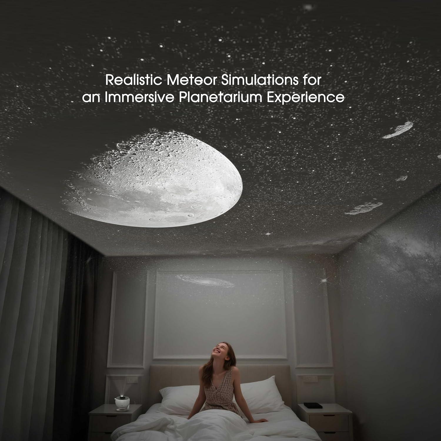 imageL LOHAS LED Galaxy Projector for Bedroom 13 in 1 Star Projector Night Light with Solar System Constellation Moon LED Space Galaxy Lamp with Timer for Kids Adults Bedroom TheaterWhite