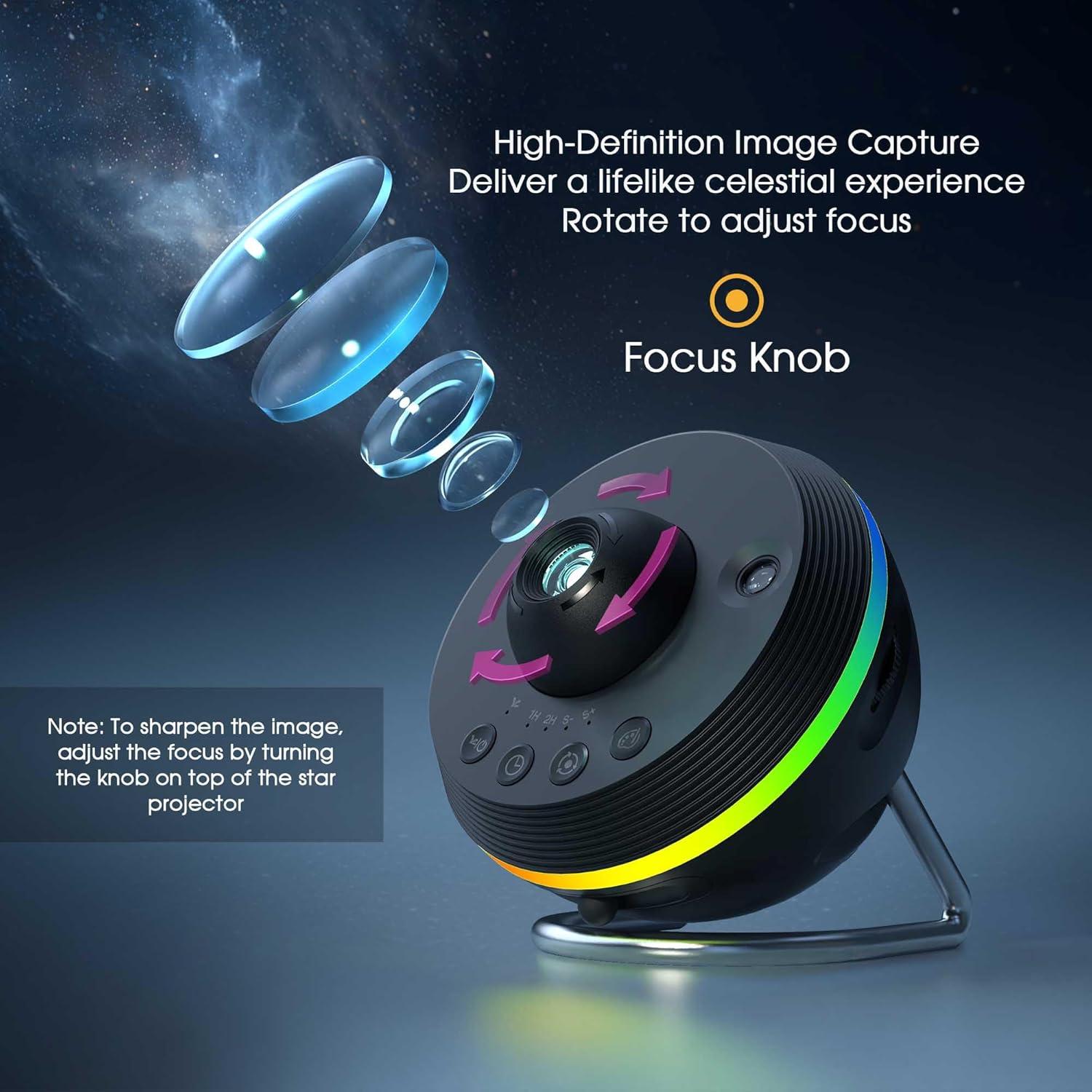 imageL LOHAS LED Galaxy Projector for Bedroom 13 in 1 Star Projector Night Light with Solar System Constellation Moon LED Space Galaxy Lamp with Timer for Kids Adults Bedroom TheaterBlack