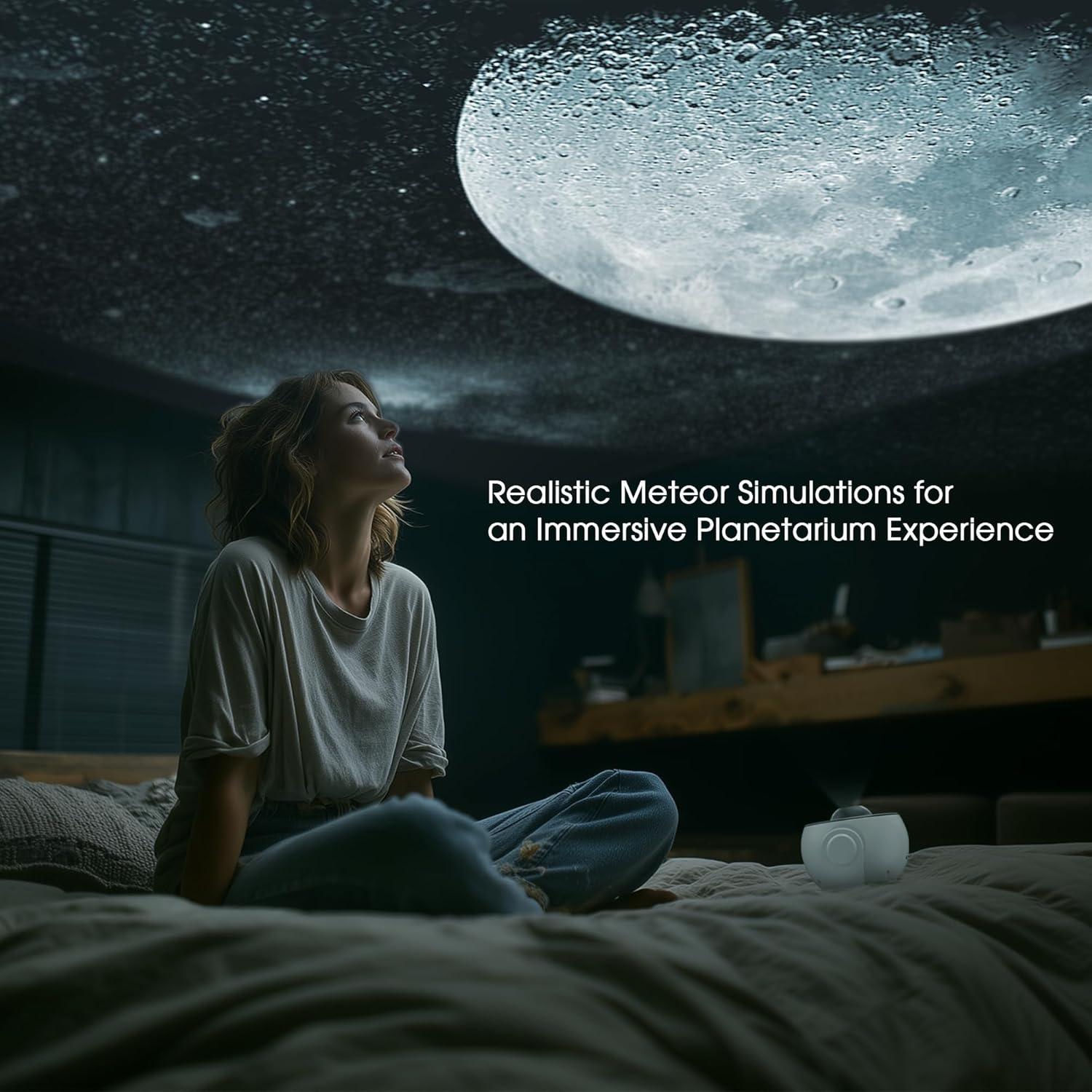 imageL LOHAS LED Galaxy Projector for Bedroom 13 in 1 Star Projector Night Light with Solar System Constellation Moon LED Space Galaxy Lamp with Timer for Kids Adults Bedroom TheaterWhite