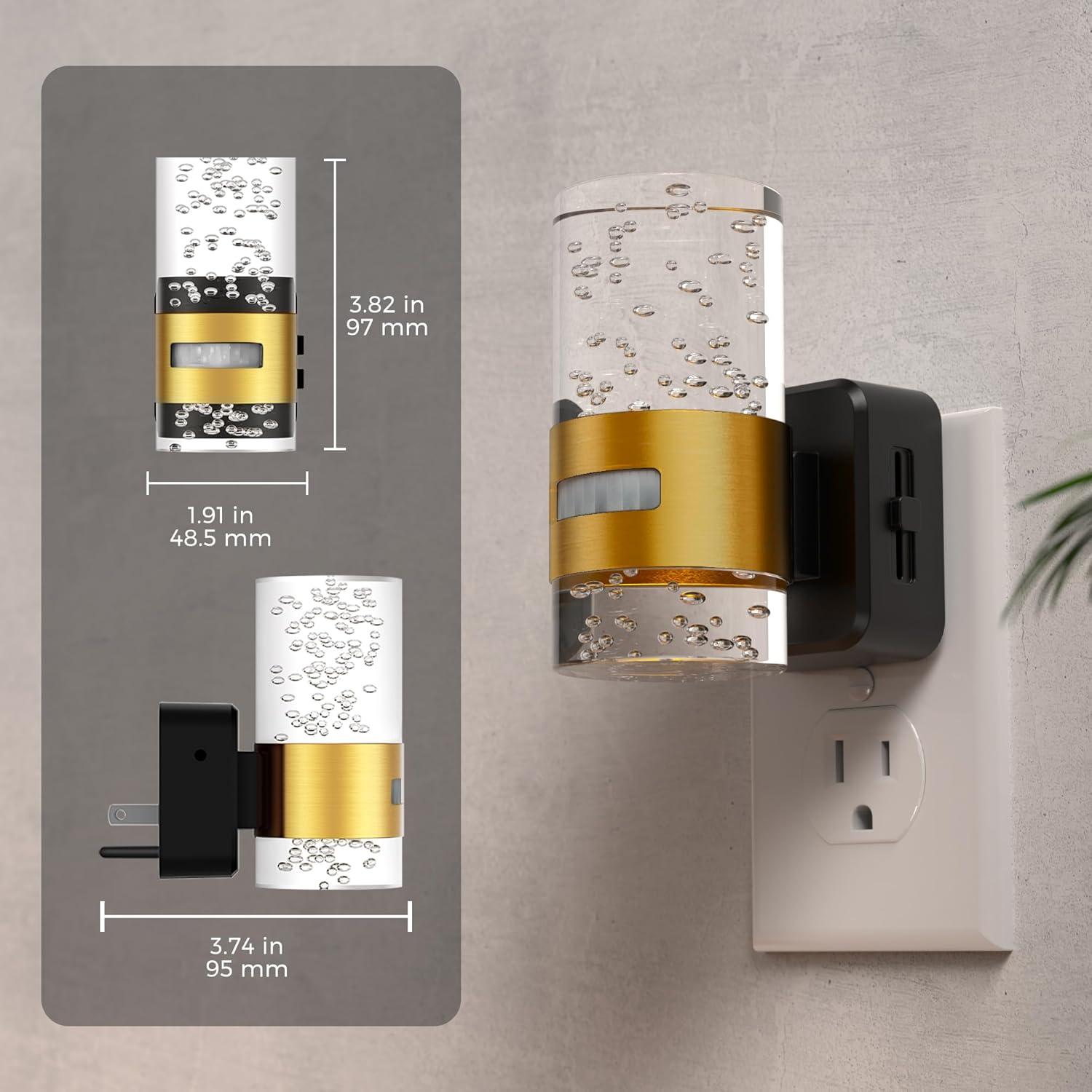 imageL LOHAS LED Motion Sensor Night LightDimmable Night Lights Plug into Wall Acrylic Nightlight with 0100 LM Adjustable Brightness 3000K Plug in Night Light with Motion Activated for Bathroom Hallway2