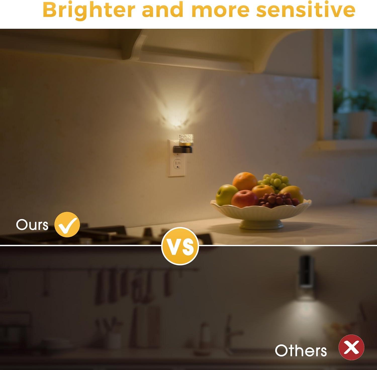 imageL LOHAS LED Night Lights Plug into Wall 3000K4000k5000K Adjustable Color Temperature Bubble Night Light Dusk to Dawn Sensor for Hallway Bathroom RoomsBlack3CCTbubble