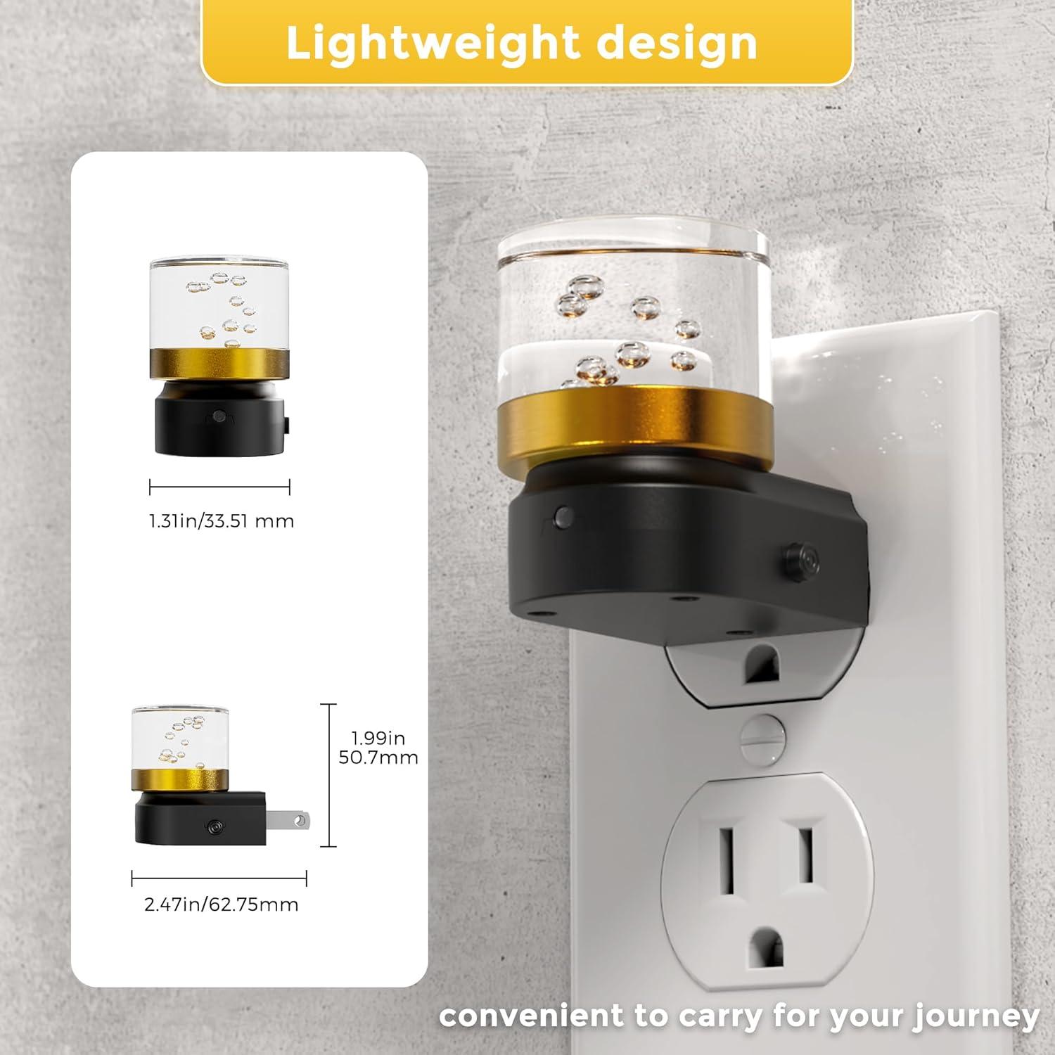 imageL LOHAS LED Night Lights Plug into Wall 3000K4000k5000K Adjustable Color Temperature Bubble Night Light Dusk to Dawn Sensor for Hallway Bathroom RoomsBlack3CCTbubble