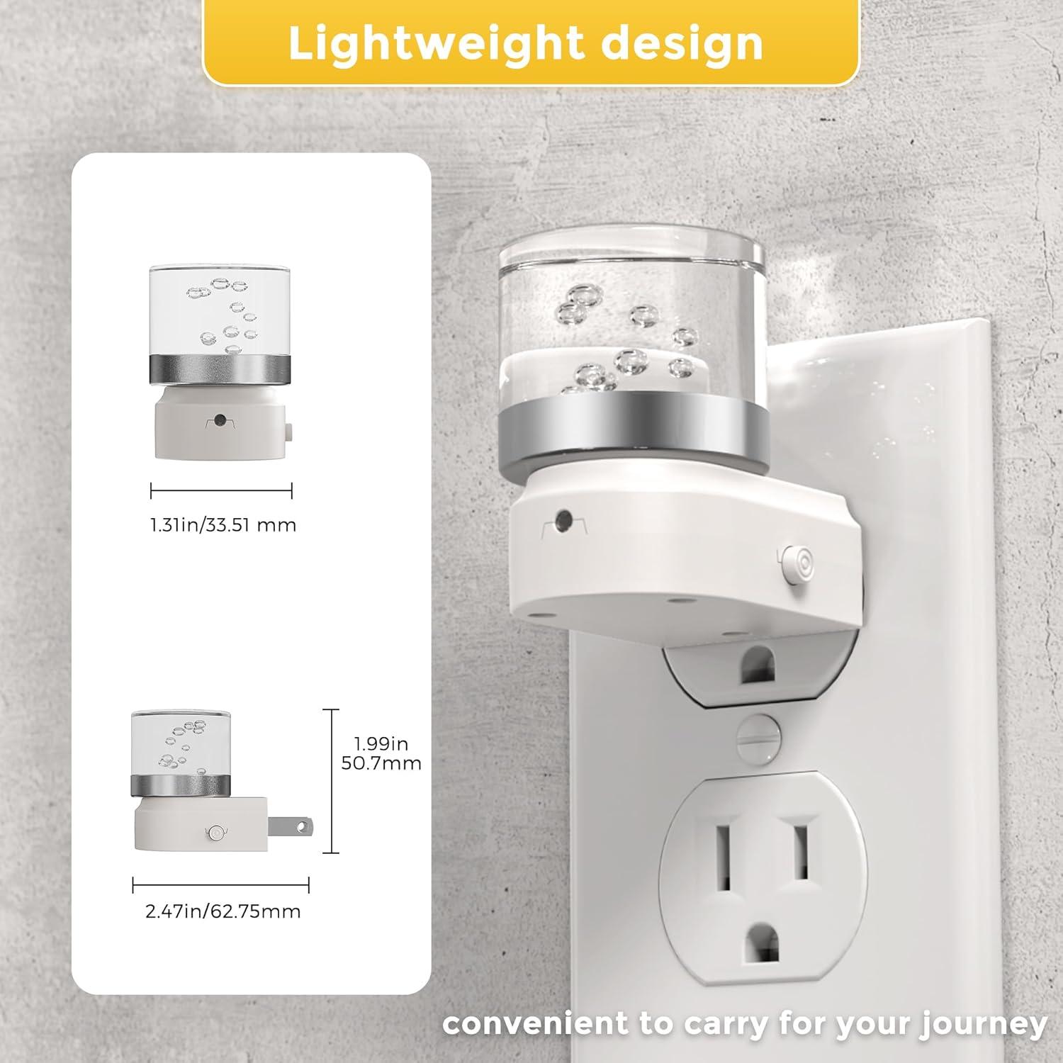 imageL LOHAS LED Night Lights Plug into Wall 3000K4000k5000K Adjustable Color Temperature Bubble Night Light Dusk to Dawn Sensor for Hallway Bathroom RoomsWhite3000Kbubble