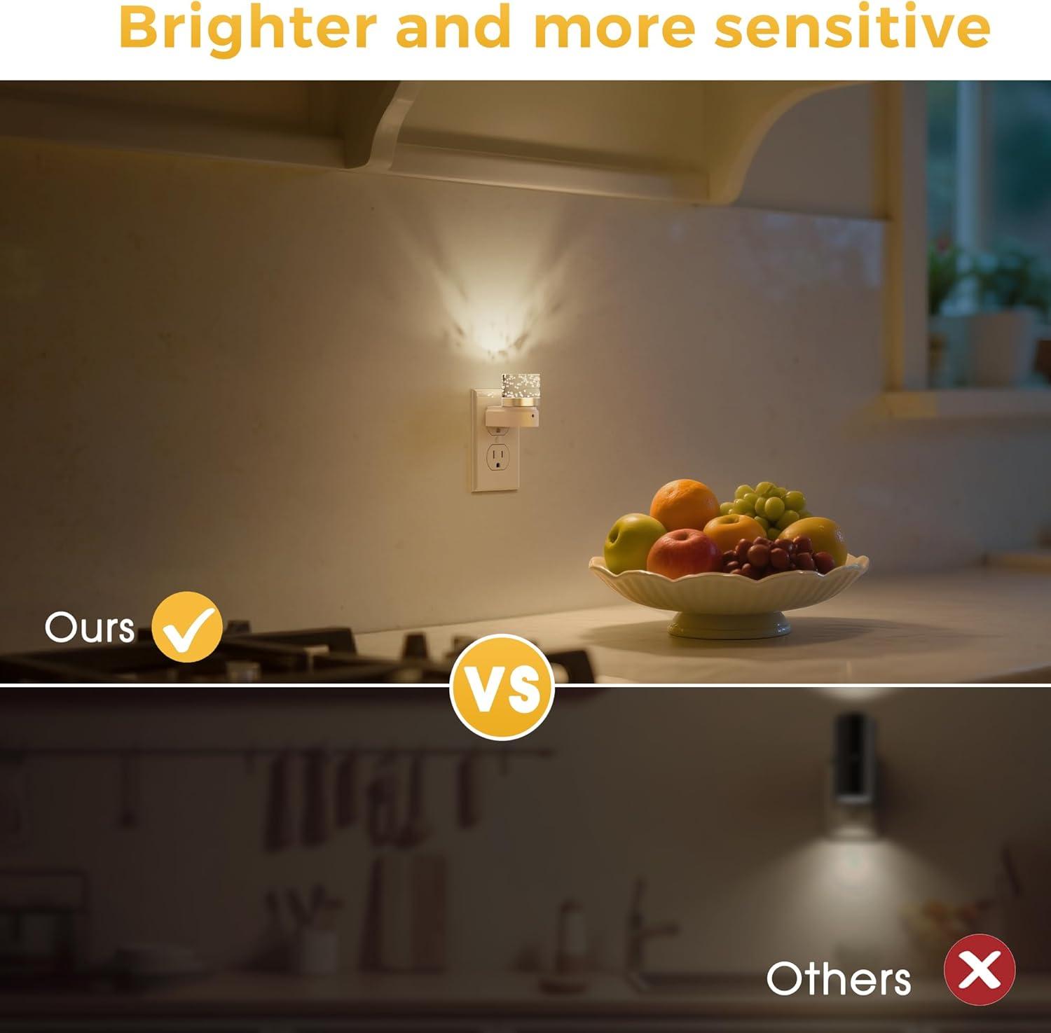 imageL LOHAS LED Night Lights Plug into Wall 3000K4000k5000K Adjustable Color Temperature Bubble Night Light Dusk to Dawn Sensor for Hallway Bathroom RoomsWhite3CCTbubble