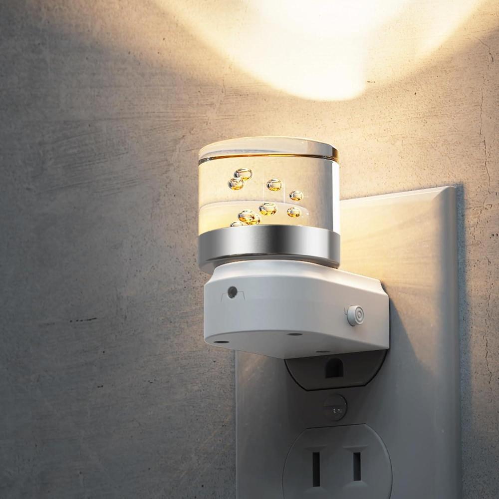 imageL LOHAS LED Night Lights Plug into Wall 3000K4000k5000K Adjustable Color Temperature Bubble Night Light Dusk to Dawn Sensor for Hallway Bathroom RoomsWhite3000Kbubble