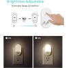 imageL LOHAS LED Night Light Adjustable Brightness Night Light Daylight Bright White Nightlight Plug in for Nursery Kids Bedroom Bathroom Nightlight 4 Pack