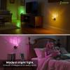 imageL LOHAS LED Night Lights Plug into Wall 10Color Changing RGB Floral Night Lights with Auto Sensor 3 Brightness Levels Rotatable Plug in Nightlight for Bedroom Nursery Hallway Gift
