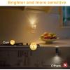 imageL LOHAS LED Night Lights Plug into Wall 3000K4000k5000K Adjustable Color Temperature Bubble Night Light Dusk to Dawn Sensor for Hallway Bathroom RoomsWhite3000Kbubble