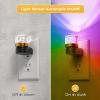 imageL LOHAS LED Night Lights Plug into Wall 3000K4000k5000K Adjustable Color Temperature Bubble Night Light Dusk to Dawn Sensor for Hallway Bathroom RoomsRGBShort BubbleBlack