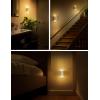 imageLOHAS Amber Night Light LED Night Light Plug into Wall with Light Sensor Diffused Light Energy Efficient Sleep Aid No Blue Light for Nursery Bedroom Hallway Stairs Kids Room 2 PackWhite