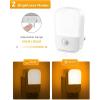 imageLOHAS Amber Night Light LED Night Light Plug into Wall with Light Sensor Diffused Light Energy Efficient Sleep Aid No Blue Light for Nursery Bedroom Hallway Stairs Kids Room 2 PackAmber