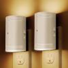 imageLOHAS Amber Night Light LED Night Light Plug into Wall with Light Sensor Diffused Light Energy Efficient Sleep Aid No Blue Light for Nursery Bedroom Hallway Stairs Kids Room 2 PackWhite