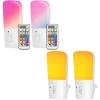 imageLOHAS Plug in LED Night Lights Dimmable 2 Pack RGB 9Color Changing Night Lights 2 Pack Aid No Blue Light Amber Night Lights with Dusk to Dawn Sensor for Kid Bedroom Nursery Hallway Kitchen 4 Pack