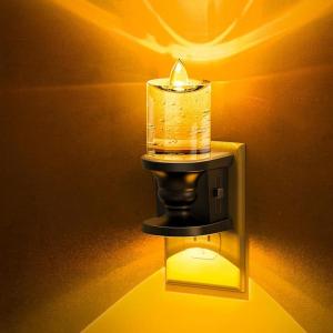 imageL LOHAS LED Candle Night Light Night Lights Plug into Wall LED Candle Night Light with Light Sensor 0100LM Dimmable Nightlight for Dinning Room Living Room Bathroom HallwayShort Bubble01
