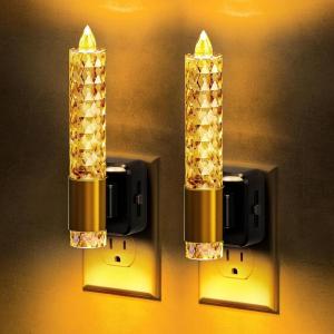 imageL LOHAS LED Candle Night Light Night Lights Plug into Wall LED Candle Night Light with Light Sensor 0100LM Dimmable Nightlight for Dinning Room Living Room Bathroom HallwayDiamond02