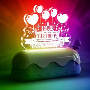 imageL LOHAS LED Cute Toaster Night Lights for Kids Kawaii Stuff Horse Desk Lamp Rechargeable Desk Decor for Bedroom Besides Dinning Nursery Night Light for Kids Boys Girls GiftsCake