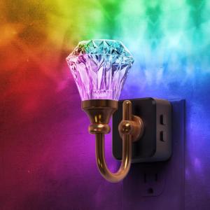 imageL LOHAS LED Night Lights Plug into Wall 10Color Changing RGB Floral Night Lights with Auto Sensor 3 Brightness Levels Rotatable Plug in Nightlight for Bedroom Nursery Hallway Gift