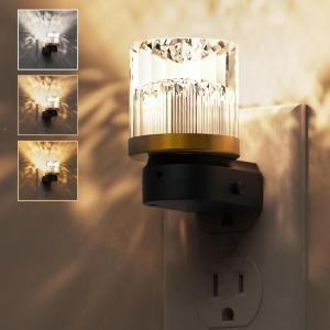 imageL LOHAS LED Night Lights Plug into Wall 3000K4000k5000K Adjustable Color Temperature Bubble Night Light Dusk to Dawn Sensor for Hallway Bathroom RoomsBlack3CCTdiamond