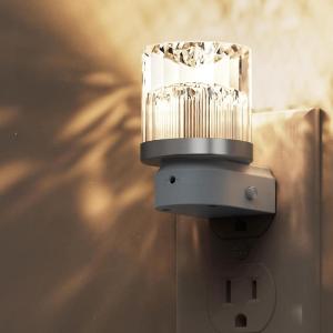 imageL LOHAS LED Night Lights Plug into Wall 3000K4000k5000K Adjustable Color Temperature Bubble Night Light Dusk to Dawn Sensor for Hallway Bathroom RoomsWhite3000Kdiamond