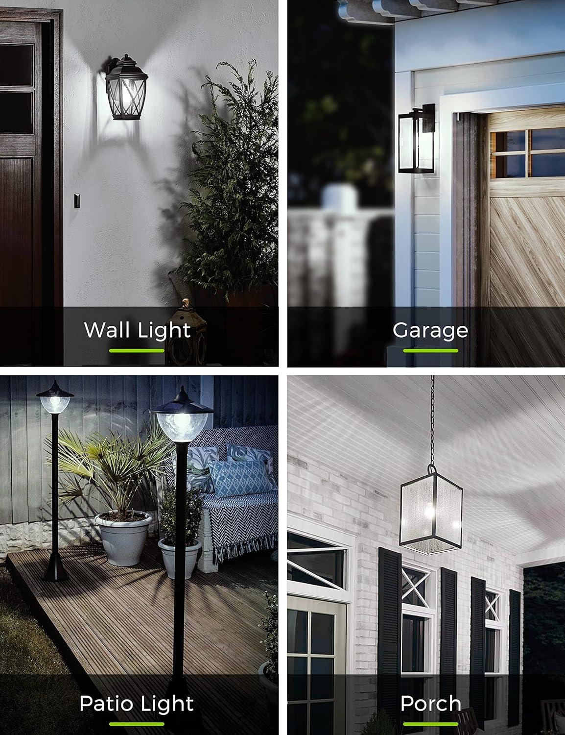 imageL LOHAS LED Dusk to Dawn Light Bulbs E26 Bulb Automatic OnOff Outdoor Light Bulbs Daylight Lightbulbs 12W A19 Led Bulbs 5000K 1100LM 100W Equivalent Lightbulbs Porch Garage Garden Patio 2 Pack
