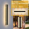 imageL LOHAS LED 2pack Long LED 394inch Modern Outdoor Wall Lights Black Rectangular Outdoor Wall Lights Exterior 3000K Warm White IP65 Waterproof Wall Mount Lighting Fixture for Garage Doorway PorchBlack