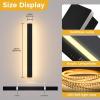 imageL LOHAS LED 2pack Long LED 394inch Modern Outdoor Wall Lights Black Rectangular Outdoor Wall Lights Exterior 3000K Warm White IP65 Waterproof Wall Mount Lighting Fixture for Garage Doorway PorchBlack