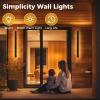 imageL LOHAS LED 2pack Long LED 394inch Modern Outdoor Wall Lights Black Rectangular Outdoor Wall Lights Exterior 3000K Warm White IP65 Waterproof Wall Mount Lighting Fixture for Garage Doorway PorchBlack