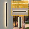 imageL LOHAS LED 354inch Long LED Modern Outdoor Wall Light Black Rectangular Outdoor Wall Lights Exterior 3000K Warm White IP65 Waterproof Wall Mount Lighting Fixture for Garage Doorway Porch PatioBlack