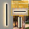 imageL LOHAS LED 354inch Long LED Modern Outdoor Wall Light Black Rectangular Outdoor Wall Lights Exterior 3000K Warm White IP65 Waterproof Wall Mount Lighting Fixture for Garage Doorway Porch PatioBlack