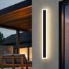 imageL LOHAS LED 354inch Long LED Modern Outdoor Wall Light Black Rectangular Outdoor Wall Lights Exterior 3000K Warm White IP65 Waterproof Wall Mount Lighting Fixture for Garage Doorway Porch PatioBlack