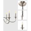 imageL LOHAS LED 6Light Black Farmhouse Chandelier for Dining Room 28quot Vintage Dining Room Light Fixtures Over Table Adjustable Hanging Industrial Candle Chandelier for Bedroom Living Room Entryway E12Nickel