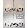imageL LOHAS LED 6Light Black Farmhouse Chandelier for Dining Room 28quot Vintage Dining Room Light Fixtures Over Table Adjustable Hanging Industrial Candle Chandelier for Bedroom Living Room Entryway E12Black