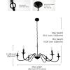 imageL LOHAS LED 6Light Black Farmhouse Chandelier for Dining Room 28quot Vintage Dining Room Light Fixtures Over Table Adjustable Hanging Industrial Candle Chandelier for Bedroom Living Room Entryway E12Black