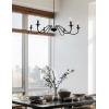 imageL LOHAS LED 6Light Black Farmhouse Chandelier for Dining Room 28quot Vintage Dining Room Light Fixtures Over Table Adjustable Hanging Industrial Candle Chandelier for Bedroom Living Room Entryway E12Black
