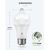 imageL LOHAS LED Dusk to Dawn Light Bulbs E26 Bulb Automatic OnOff Outdoor Light Bulbs Daylight Lightbulbs 12W A19 Led Bulbs 5000K 1100LM 100W Equivalent Lightbulbs Porch Garage Garden Patio 2 Pack