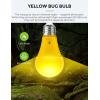imageLOHAS Dusk to Dawn Bug Light Bulb Outdoor A19 Yellow LED Bug Light Bulbs 9W Auto OnOff Bug Lights for Outside 2000K Amber Porch Light Bulb 60W Equi NonAttracting E26 Base for Backyard 2 PackYellow