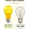 imageLOHAS Dusk to Dawn Bug Light Bulb Outdoor A19 Yellow LED Bug Light Bulbs 9W Auto OnOff Bug Lights for Outside 2000K Amber Porch Light Bulb 60W Equi NonAttracting E26 Base for Backyard 2 PackYellow