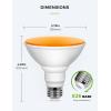 imageLOHAS Yellow Bug Light Bulbs Outdoor LED Flood Light Outside NonDimmable Porch Lights E26 Base for Patio Backyard Party 4 Pack