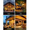 imageLOHAS Yellow Bug Light Bulbs Outdoor LED Flood Light Outside NonDimmable Porch Lights E26 Base for Patio Backyard Party 4 Pack