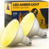 imageLOHAS Yellow Bug Light Bulbs Outdoor 2000K NonAttracting NonDimmable Amber Porch Lights E26 Base for Patio Backyard Party 6 Pack