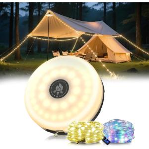 imageL LOHAS LED Upgraded Camping String Lights 4 in 1 Quick Recovery Waterproof Camping Lights 328FT with 8 Lighting Modes Camping Essentials for Yard Tent Hiking Patio and Holiday Decoration